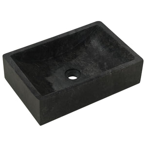 vidaXL Bathroom Vanity Cabinet with Black Marble Sinks Solid Wood Teak-11