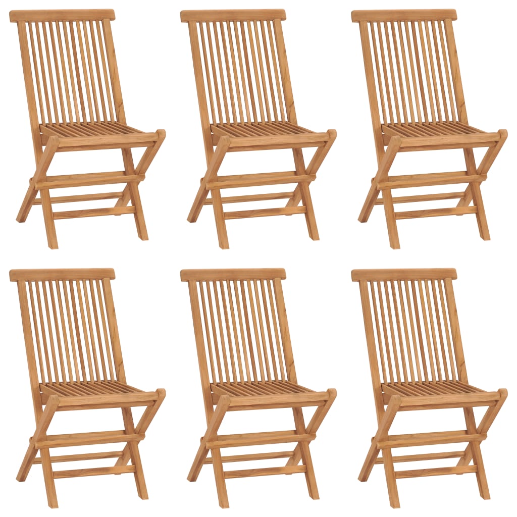 vidaXL Patio Folding Chairs Camping Garden Chair with Backrest Solid Wood Teak-19