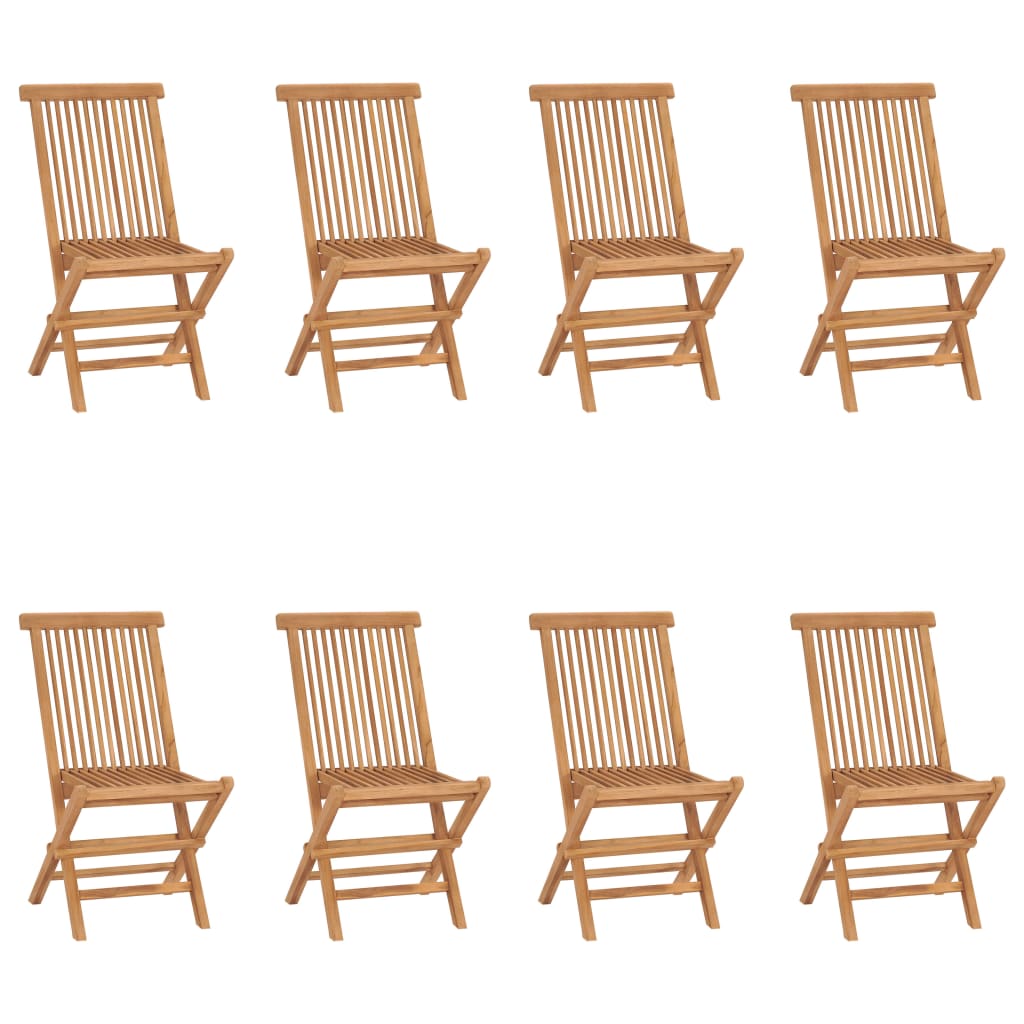vidaXL Patio Folding Chairs Camping Garden Chair with Backrest Solid Wood Teak-17