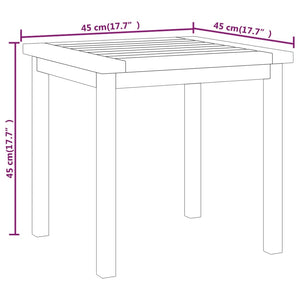 vidaXL Side Table 17.7"x17.7"x17.7" Solid Wood Teak-3