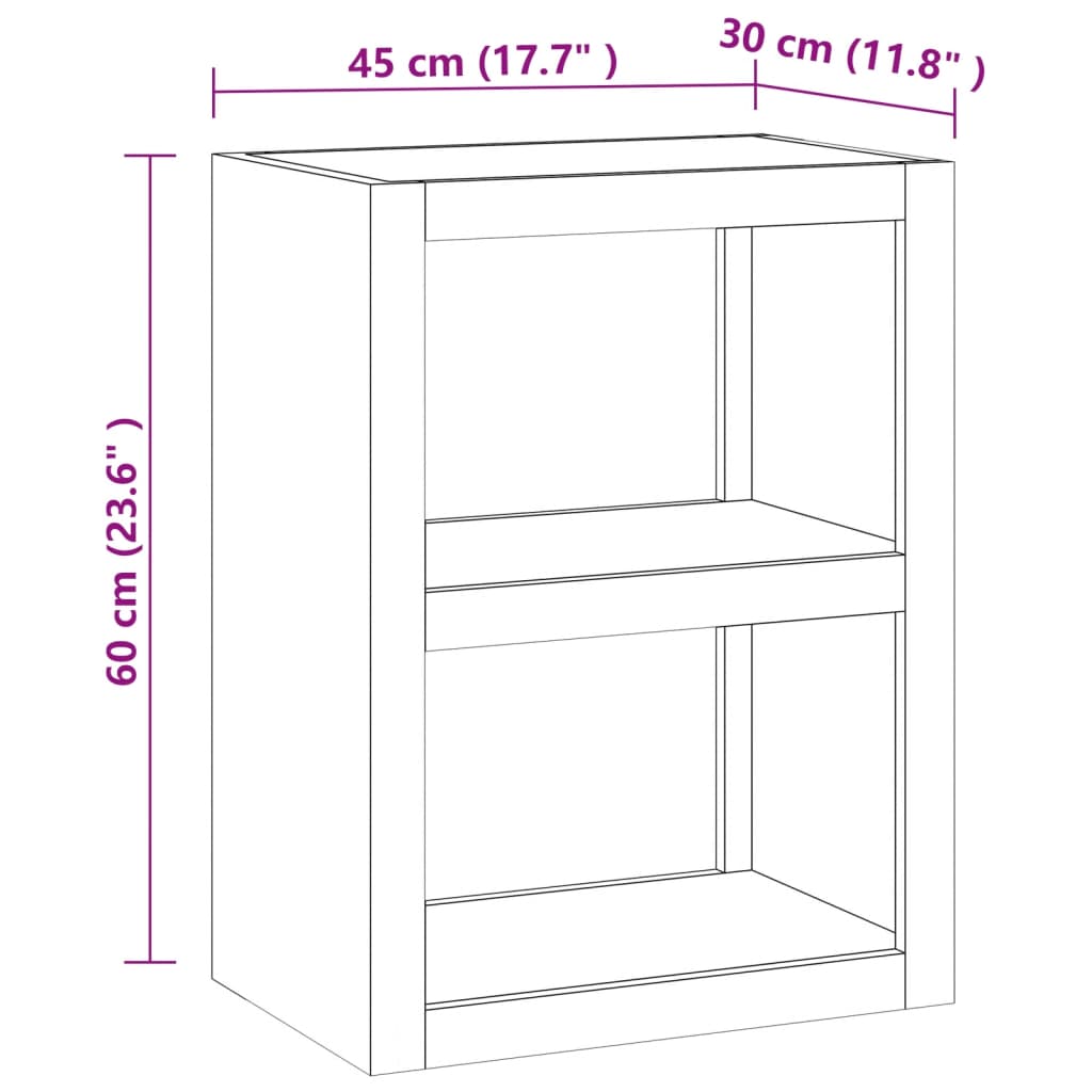 vidaXL Side Table 17.7"x11.8"x23.6" Solid Wood Teak-4