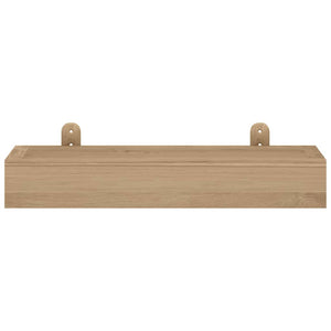 vidaXL Wall Shelves Storage Display Shelf for Bathroom 2 Pcs Solid Wood Teak-21