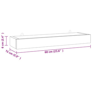 vidaXL Wall Shelves Storage Display Shelf for Bathroom 2 Pcs Solid Wood Teak-8