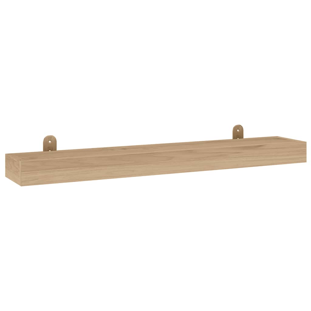 vidaXL Wall Shelves Storage Display Shelf for Bathroom 2 Pcs Solid Wood Teak-10