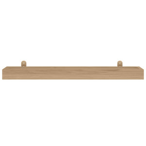 vidaXL Wall Shelves Storage Display Shelf for Bathroom 2 Pcs Solid Wood Teak-14