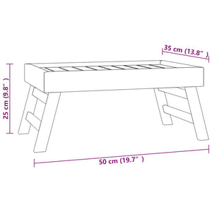 vidaXL Folding Tray 21.7"x13.8"x9.8" Solid Wood Teak-5
