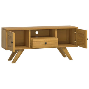 vidaXL TV Stand 43.3"x11.8"x19.7" Solid Wood Teak-2