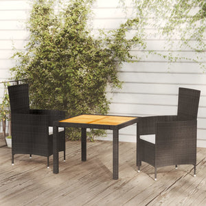 vidaXL Patio Dining Set Patio Table and Rattan Chair Outdoor Furniture Set-73