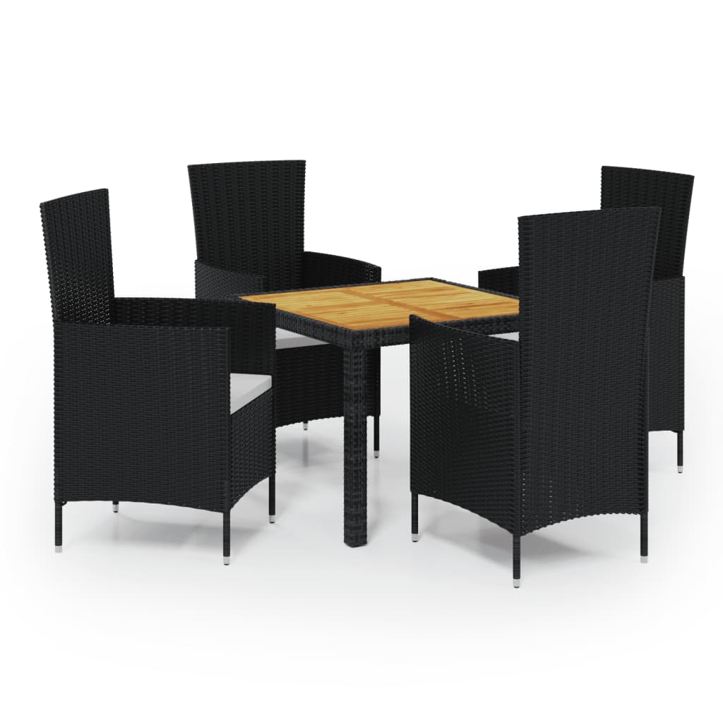 vidaXL Patio Dining Set Patio Table and Rattan Chair Outdoor Furniture Set-18