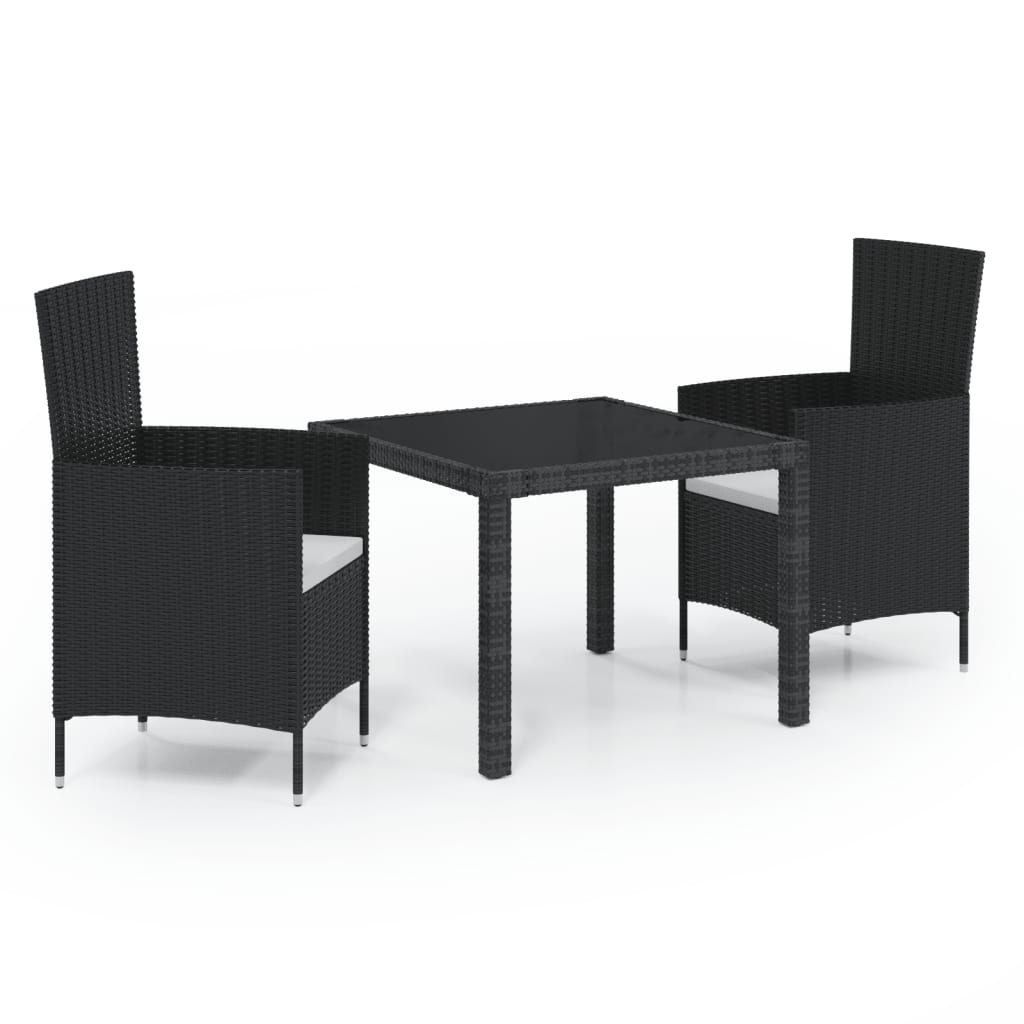 vidaXL Patio Dining Set Patio Table and Rattan Chair Outdoor Furniture Set-53