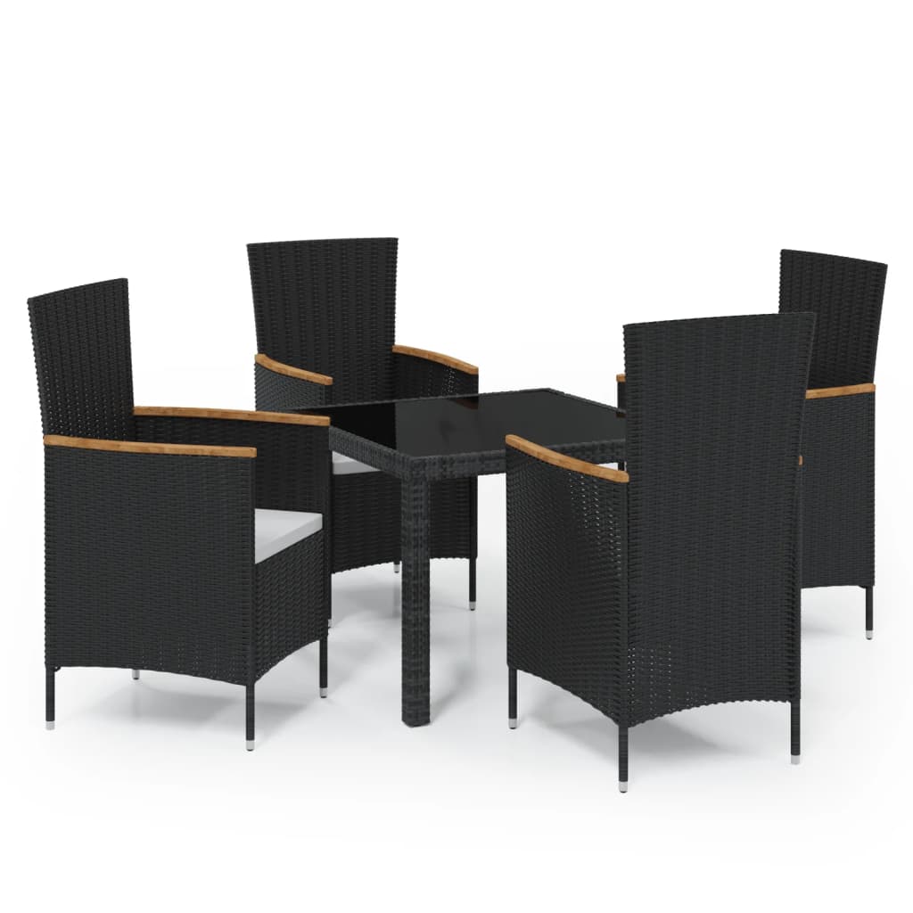 vidaXL Patio Dining Set Dining Table and Chairs Furniture Set Poly Rattan-24