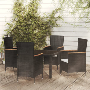 vidaXL Patio Dining Set Dining Table and Chairs Furniture Set Poly Rattan-34