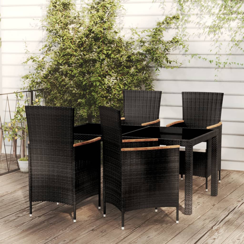 vidaXL Patio Dining Set Dining Table and Chairs Furniture Set Poly Rattan-33