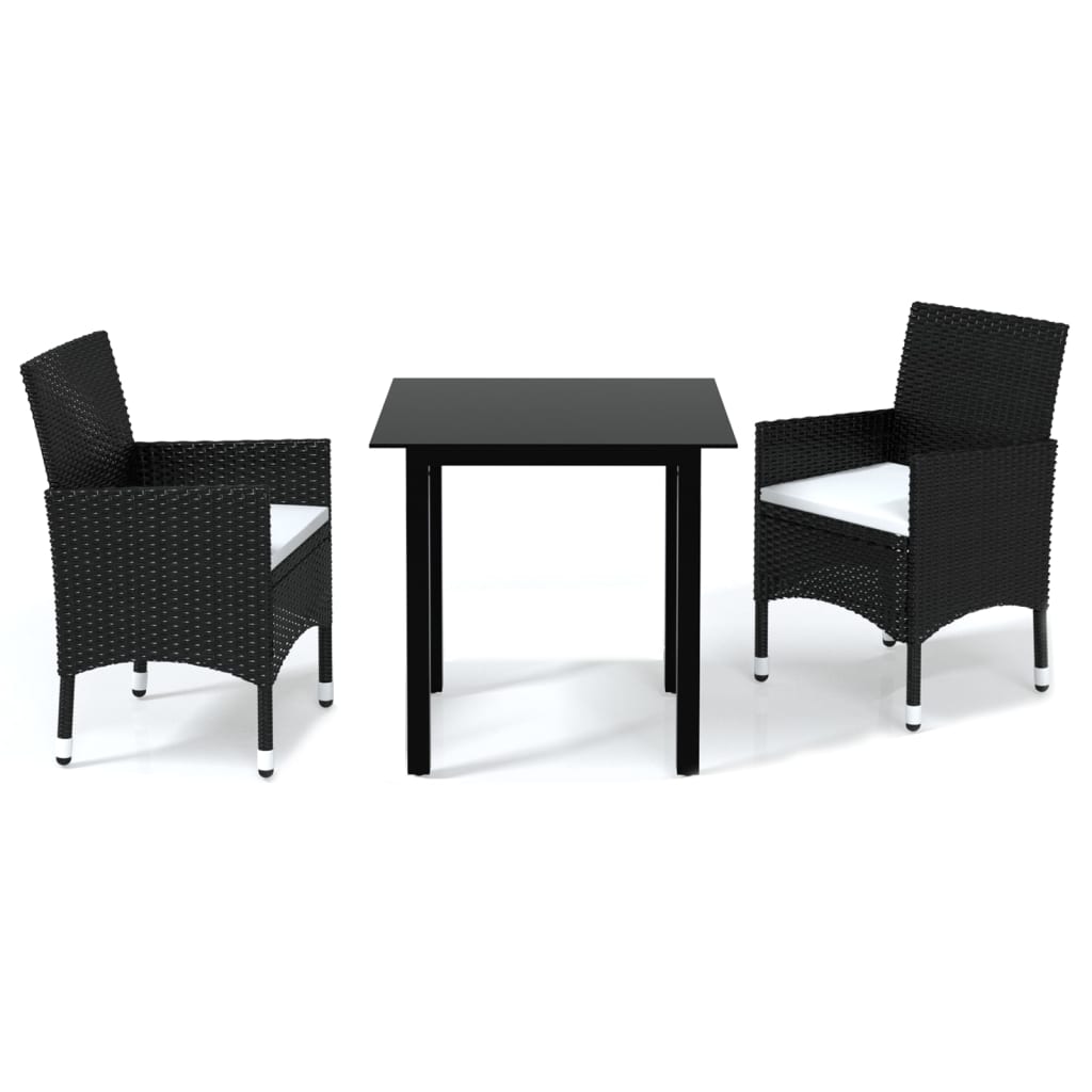 vidaXL Patio Dining Set Outdoor Dining Set Table and Chair Set Poly Rattan-8