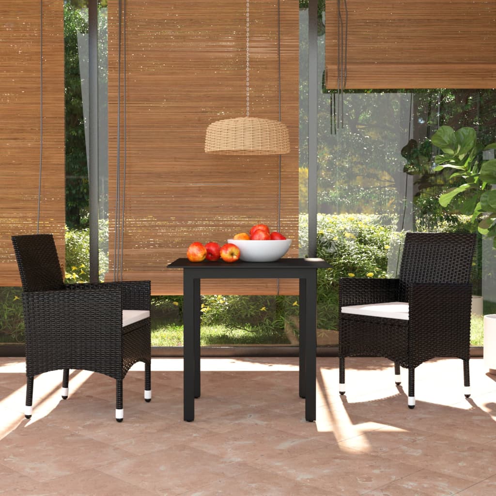 vidaXL Patio Dining Set Outdoor Dining Set Table and Chair Set Poly Rattan-1