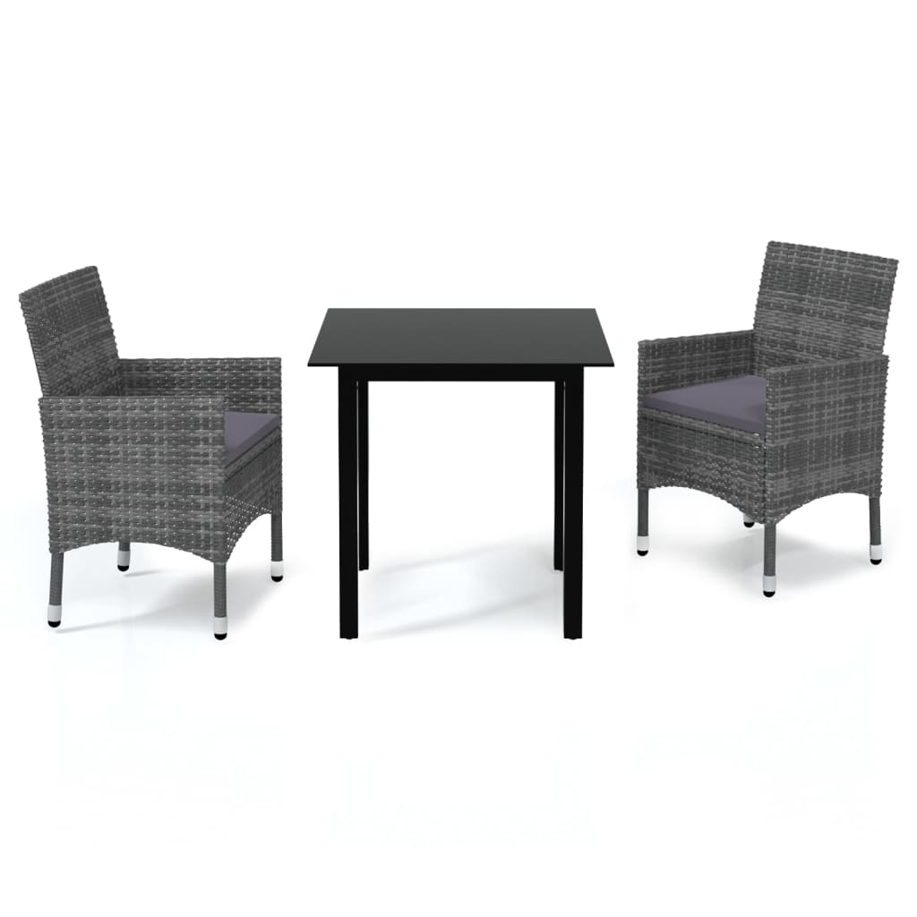 vidaXL Patio Dining Set Outdoor Dining Set Table and Chair Set Poly Rattan-29