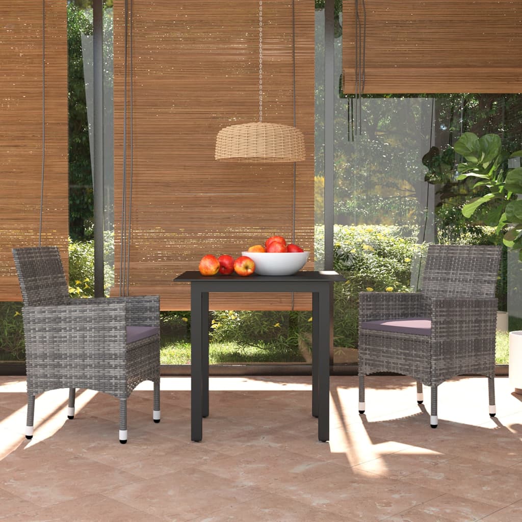 vidaXL Patio Dining Set Outdoor Dining Set Table and Chair Set Poly Rattan-22