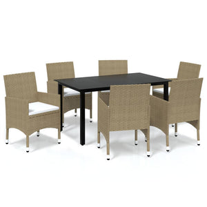 vidaXL Patio Dining Set Outdoor Dining Set Table and Chair Set Poly Rattan-19