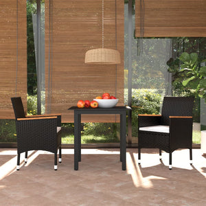 vidaXL Patio Dining Set Outdoor Dining Set Table and Chair Set Poly Rattan-43