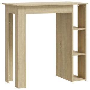 vidaXL Bar Table Kitchen Pub Table Bistro Table with Shelf Engineered Wood-53