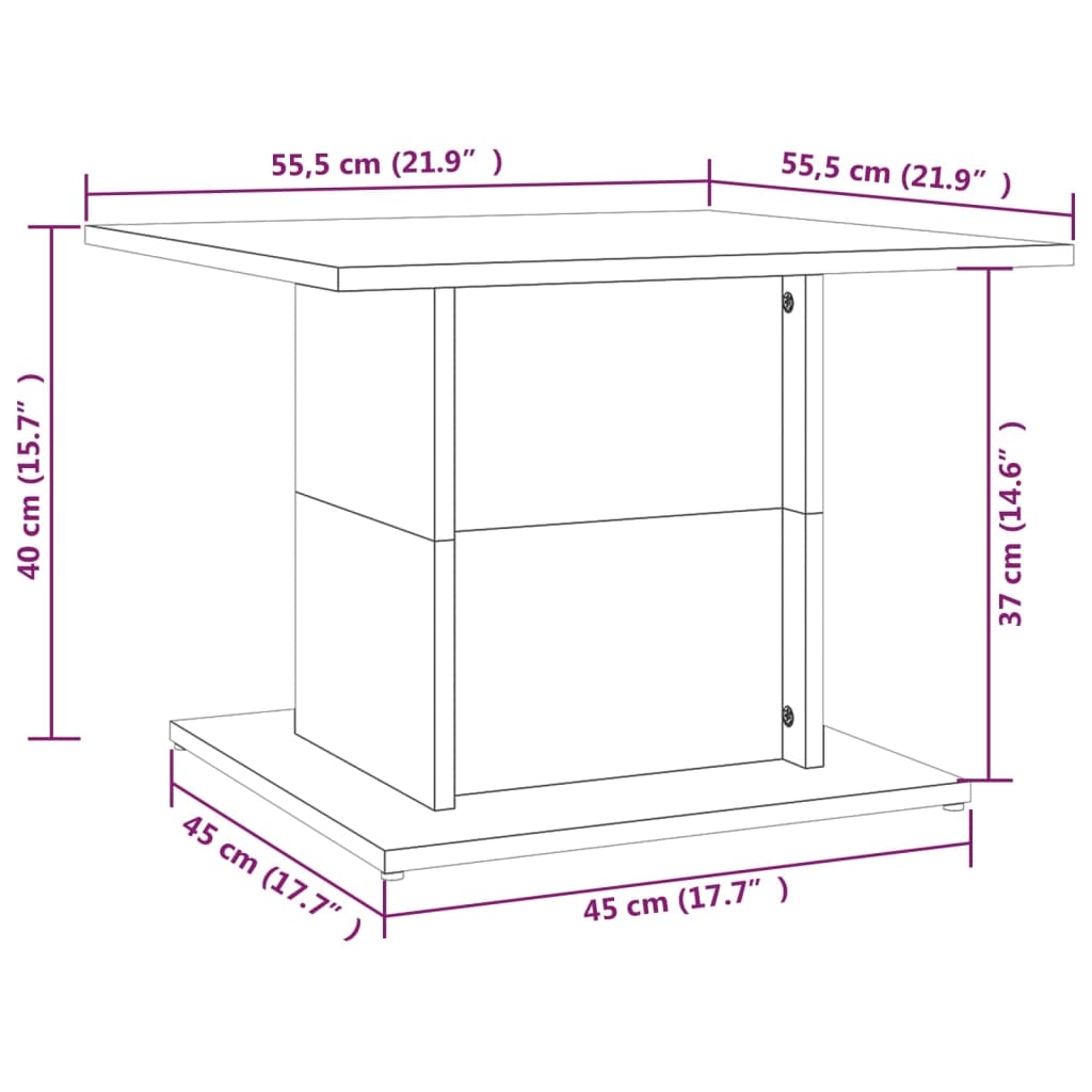 vidaXL Coffee Table Accent End Side Sofa Table for Living Room Engineered Wood-37