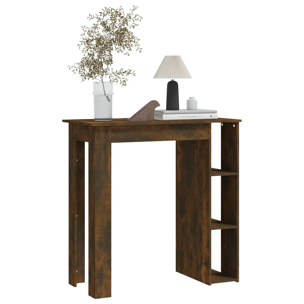 vidaXL Bar Table Kitchen Pub Table Bistro Table with Shelf Engineered Wood-48