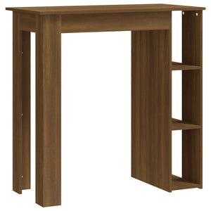 vidaXL Bar Table Kitchen Pub Table Bistro Table with Shelf Engineered Wood-18