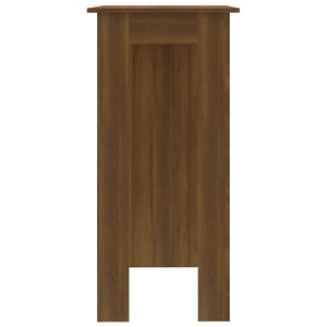 vidaXL Bar Table Kitchen Pub Table Bistro Table with Shelf Engineered Wood-39