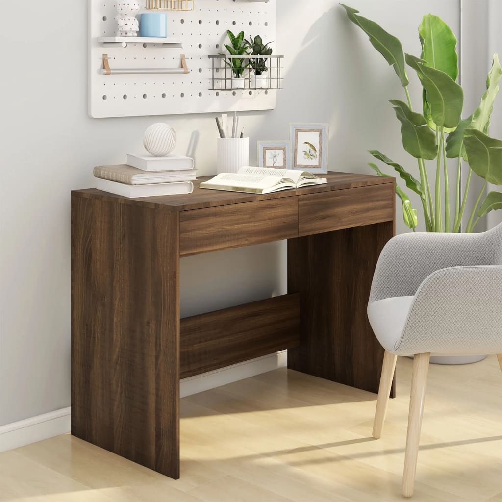 vidaXL Desk with Drawers Computer Desk Home Office Study Table Engineered Wood-17