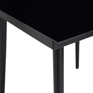 vidaXL Patio Dining Table Black 31.5"x31.5"x29.1" Steel and Glass-12