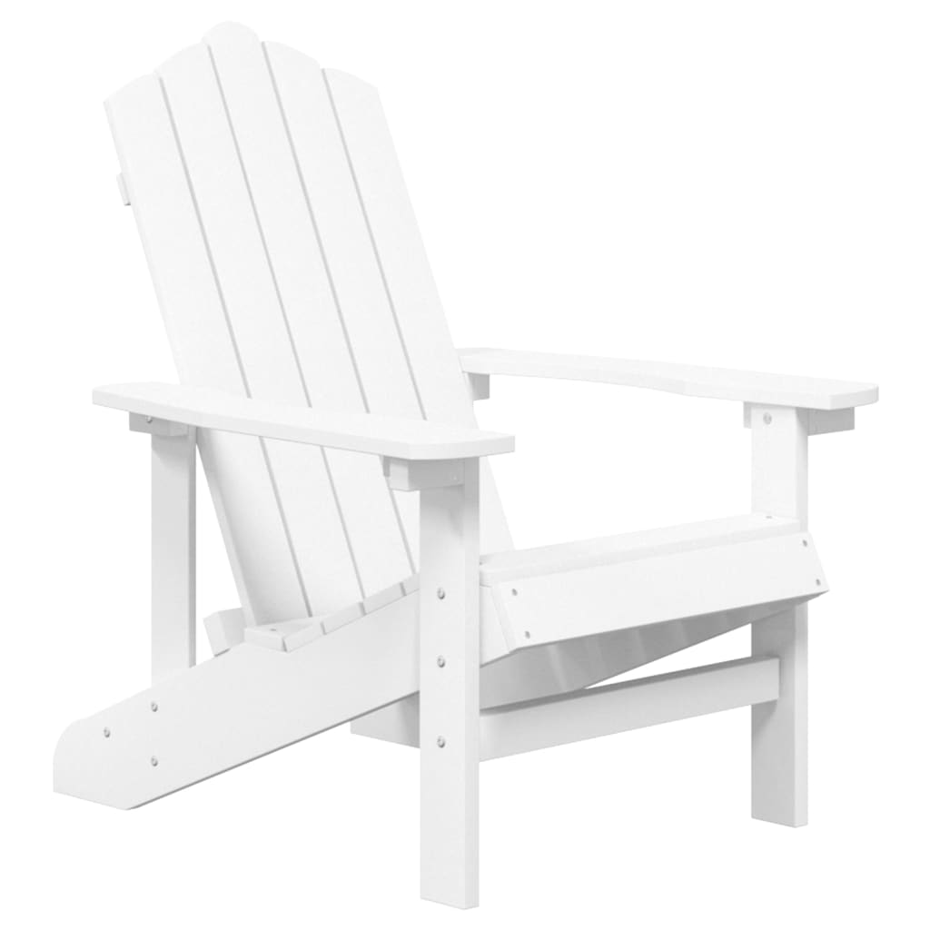 vidaXL Patio Adirondack Chairs 2 pcs HDPE White-1