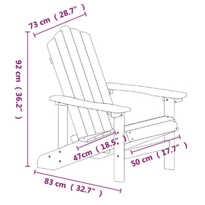 vidaXL Patio Adirondack Chairs 2 pcs HDPE Brown-1