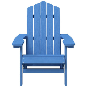 vidaXL Patio Adirondack Chairs 2 pcs HDPE Aqua Blue-2