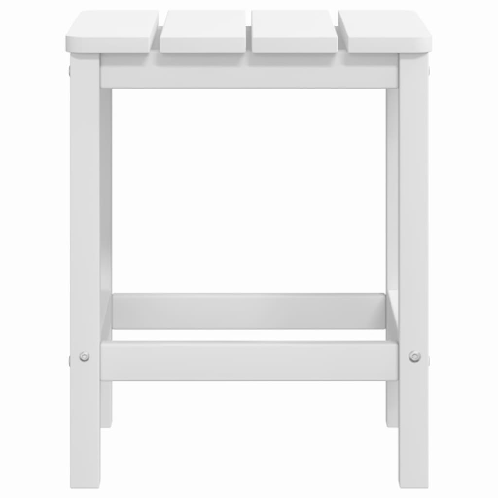 vidaXL Patio Adirondack Chair with Table HDPE White-5