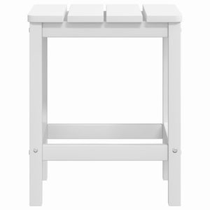 vidaXL Patio Adirondack Chair with Table HDPE White-5