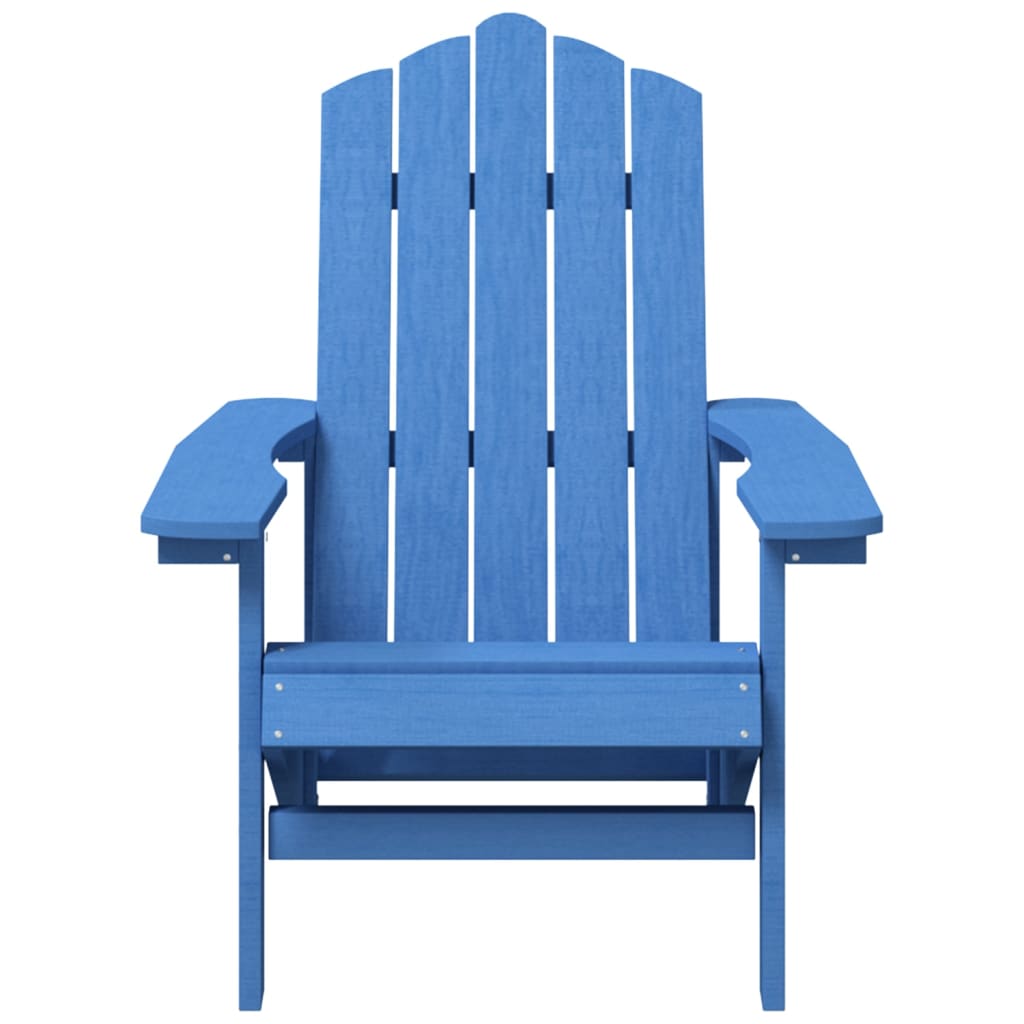 vidaXL Patio Adirondack Chairs with Table HDPE Aqua Blue-3