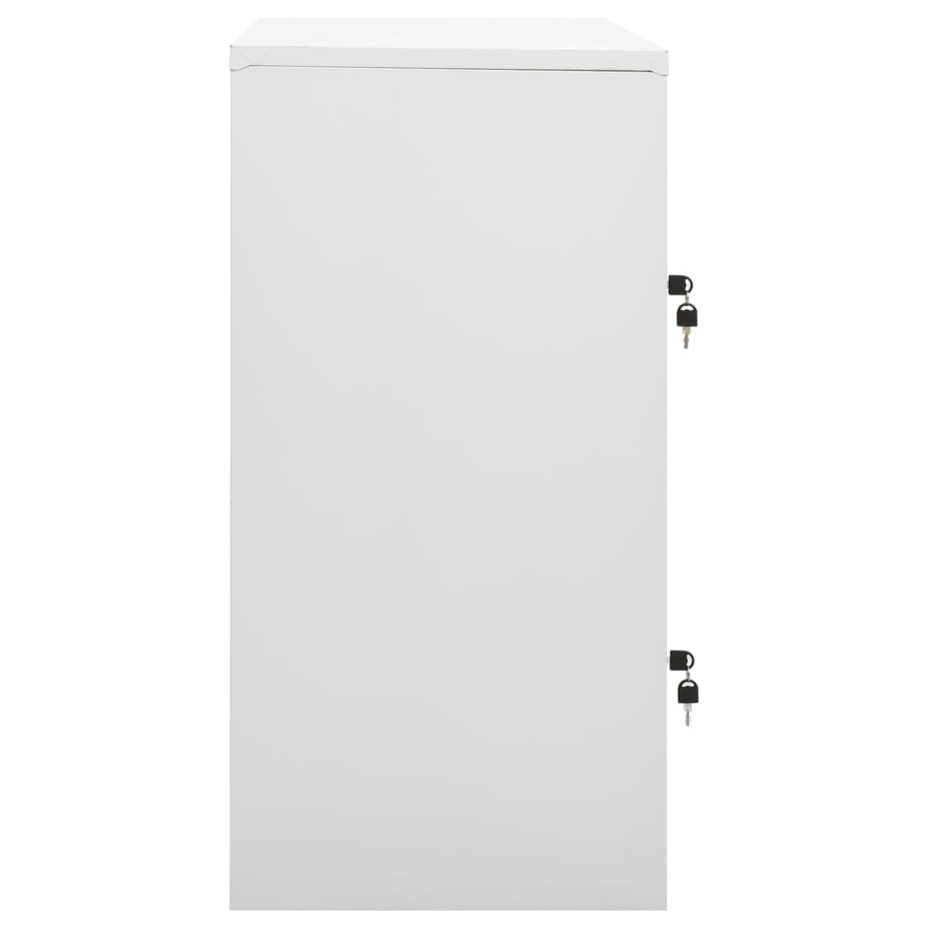 vidaXL Locker Cabinets 2 pcs Light Gray 35.4"x17.7"x36.4" Steel-3