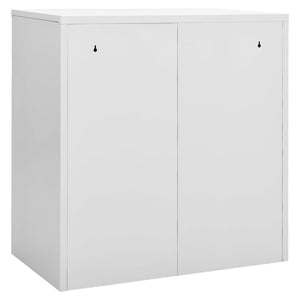 vidaXL Locker Cabinets 2 pcs Light Gray and Blue 35.4"x17.7"x36.4" Steel-4