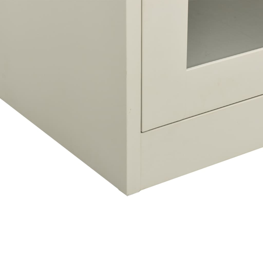 vidaXL Office Cabinet with Planter Box Light Gray 35.4"x15.7"x44.5" Steel-6