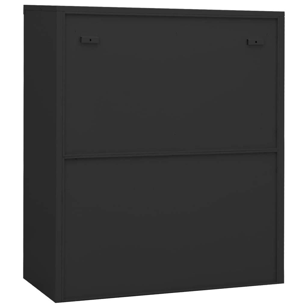 vidaXL Office Cabinet with Planter Box Anthracite 35.4"x15.7"x50.4" Steel-4