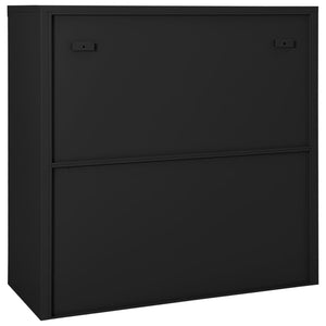 vidaXL Sliding Door Cabinet with Planter Box Anthracite Steel-8