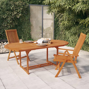 vidaXL Patio Table 78.7"x39.4"x29.5" Solid Wood Eucalyptus-0