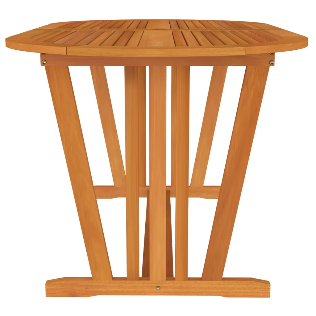 vidaXL Patio Table 63"x33.5"x29.5" Solid Wood Eucalyptus-2