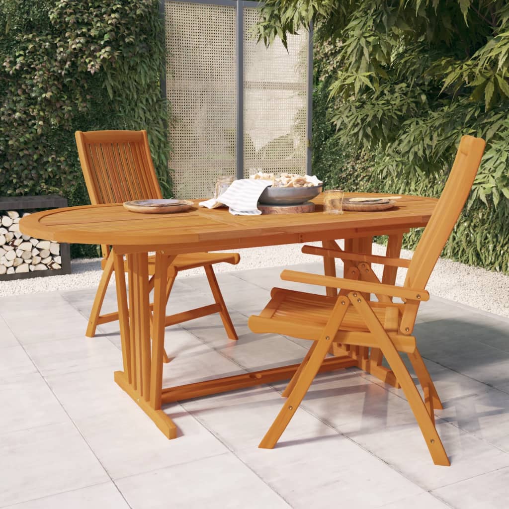 vidaXL Patio Table 78.7"x39.4"x29.5" Solid Wood Eucalyptus-0