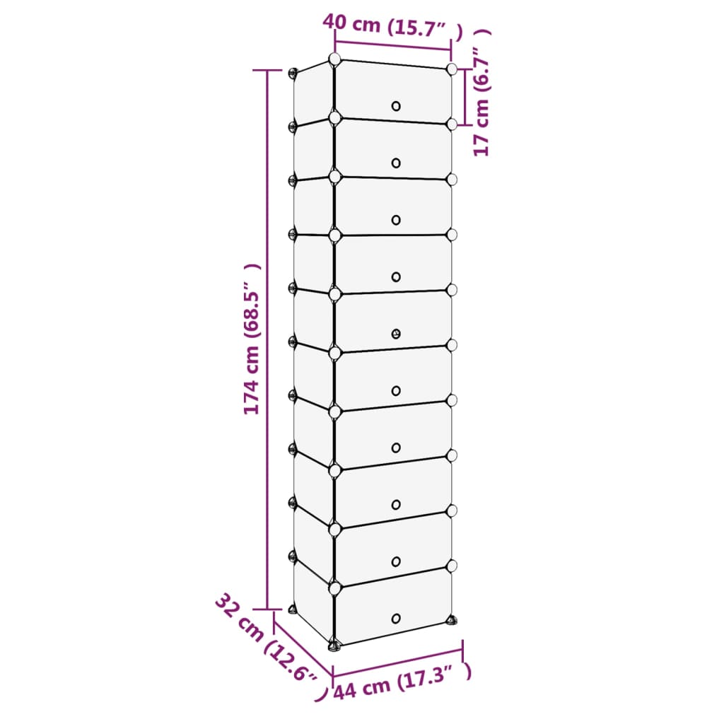 vidaXL Shoe Rack Shoe Storage Organizer with Doors for Entryway Hallway PP-38