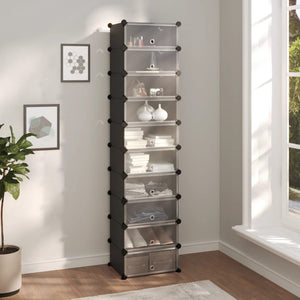 vidaXL Shoe Rack Shoe Storage Organizer with Doors for Entryway Hallway PP-34