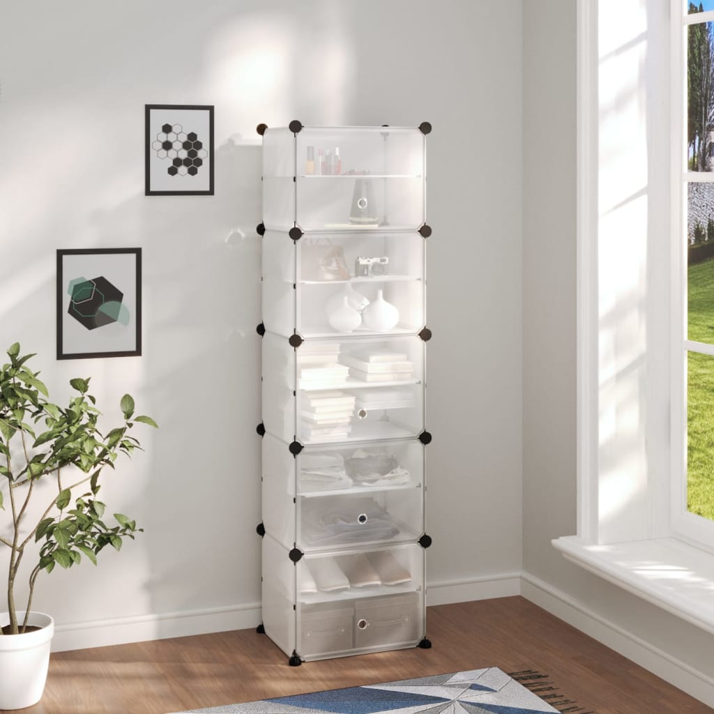 vidaXL Shoe Rack Shoe Storage Organizer with Doors for Entryway Hallway PP-2