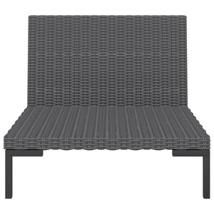 vidaXL Patio Sofa with Cushions Half Round Poly Rattan-5