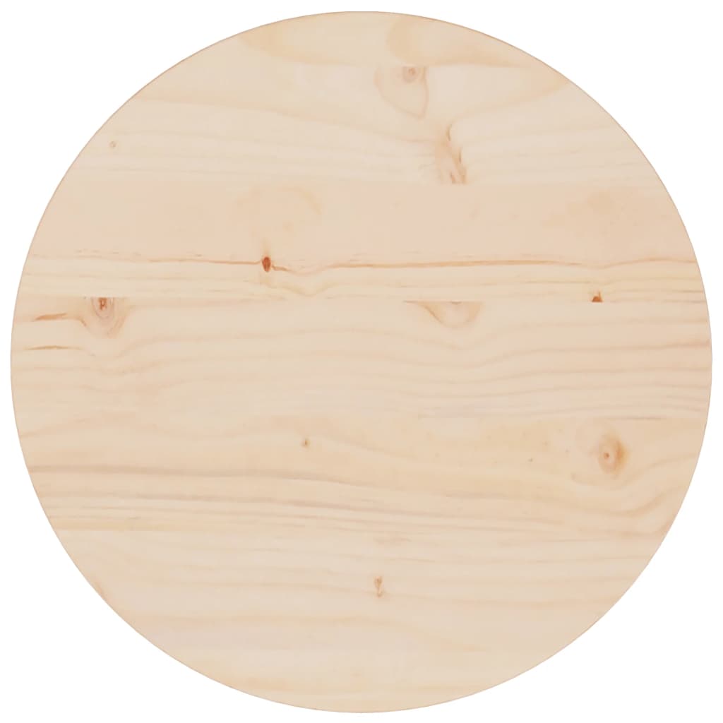 vidaXL Table Top Replacement Round for Garden Coffee Table Solid Wood Pine-25