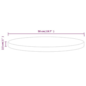 vidaXL Table Top Replacement Round for Garden Coffee Table Solid Wood Pine-33